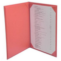 Book Cloth Double Panel Pocket Menu Cover (8 1/2"x11")